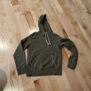 Denim brand button down sweatshirt